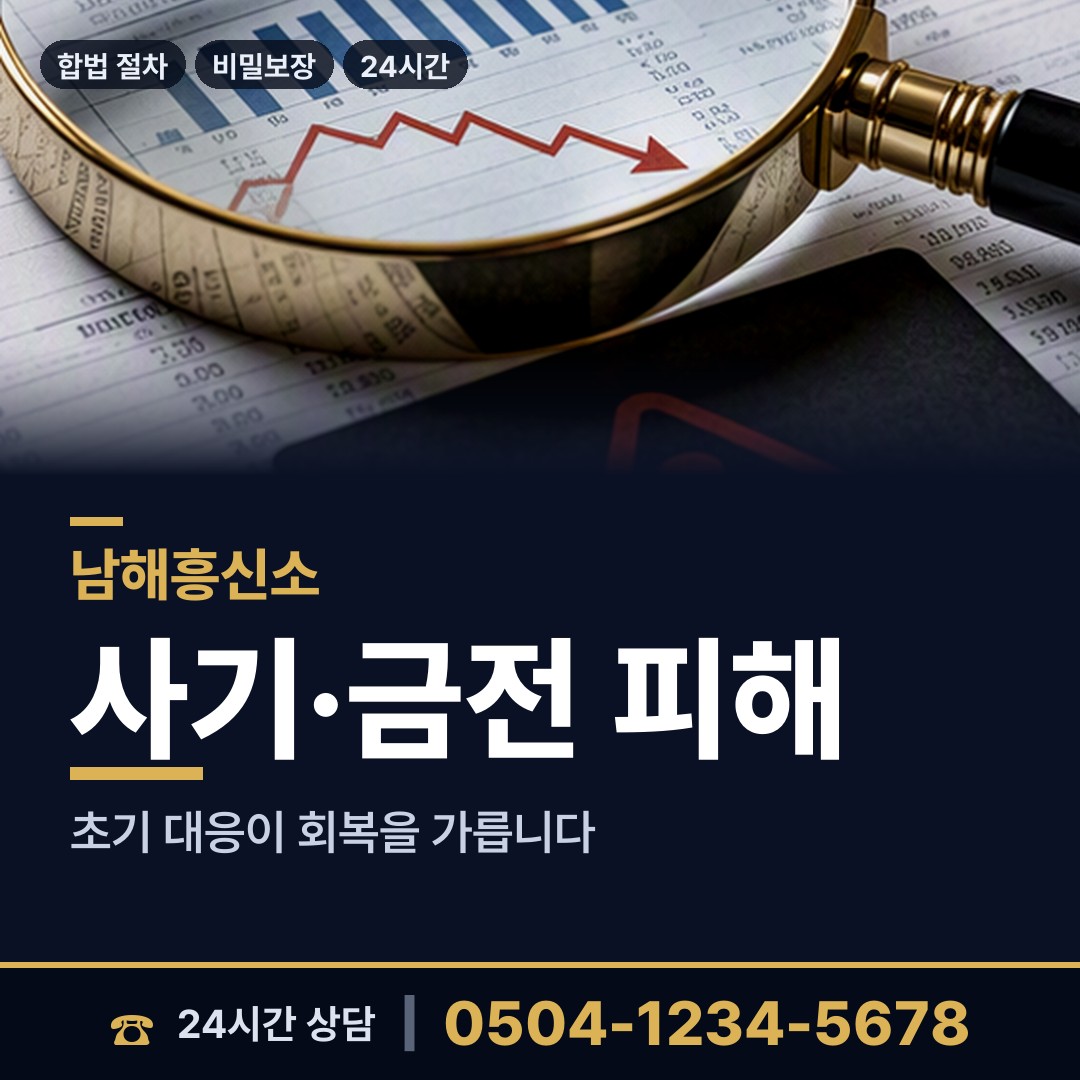 남해 미조면 계약사기조사 상담 안내